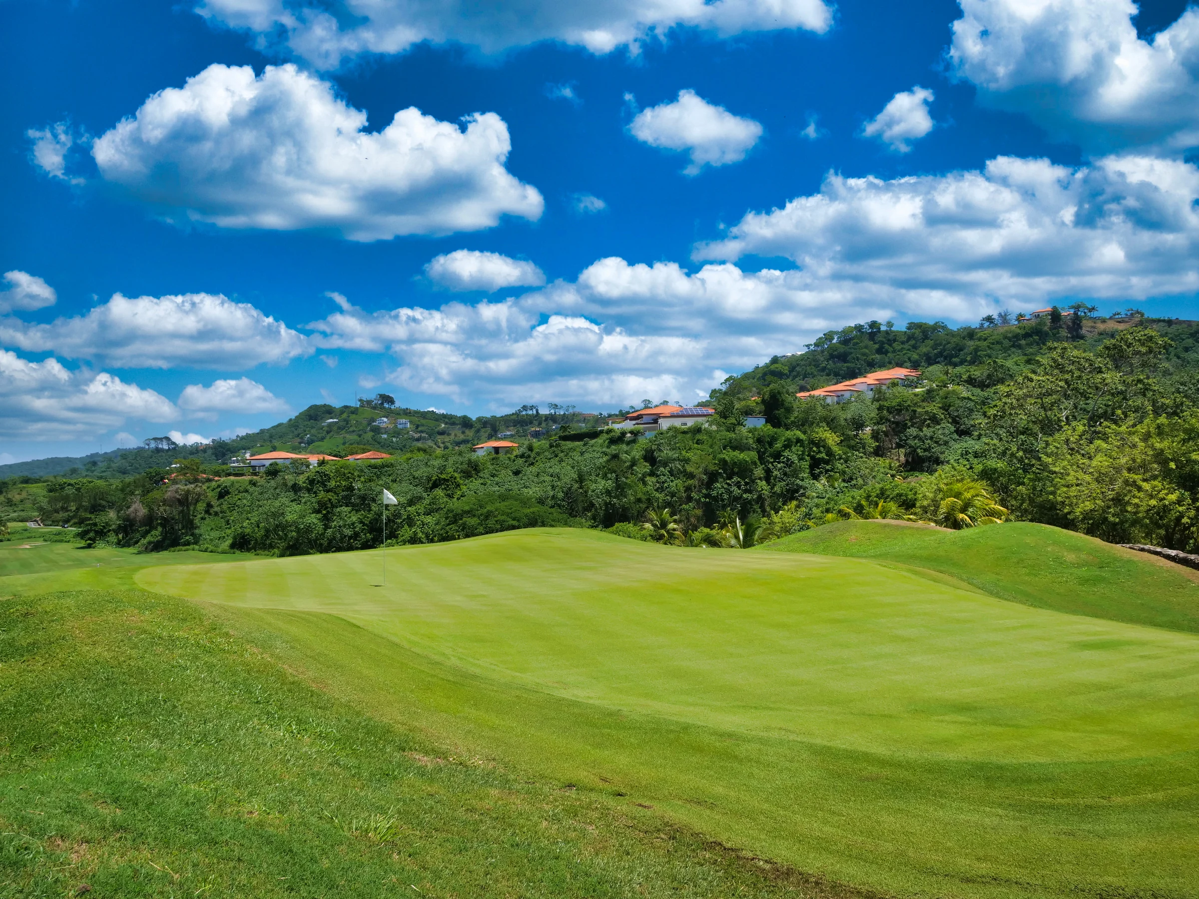 Black Pearl Golf Course fairway through the hills of Pristine Bay