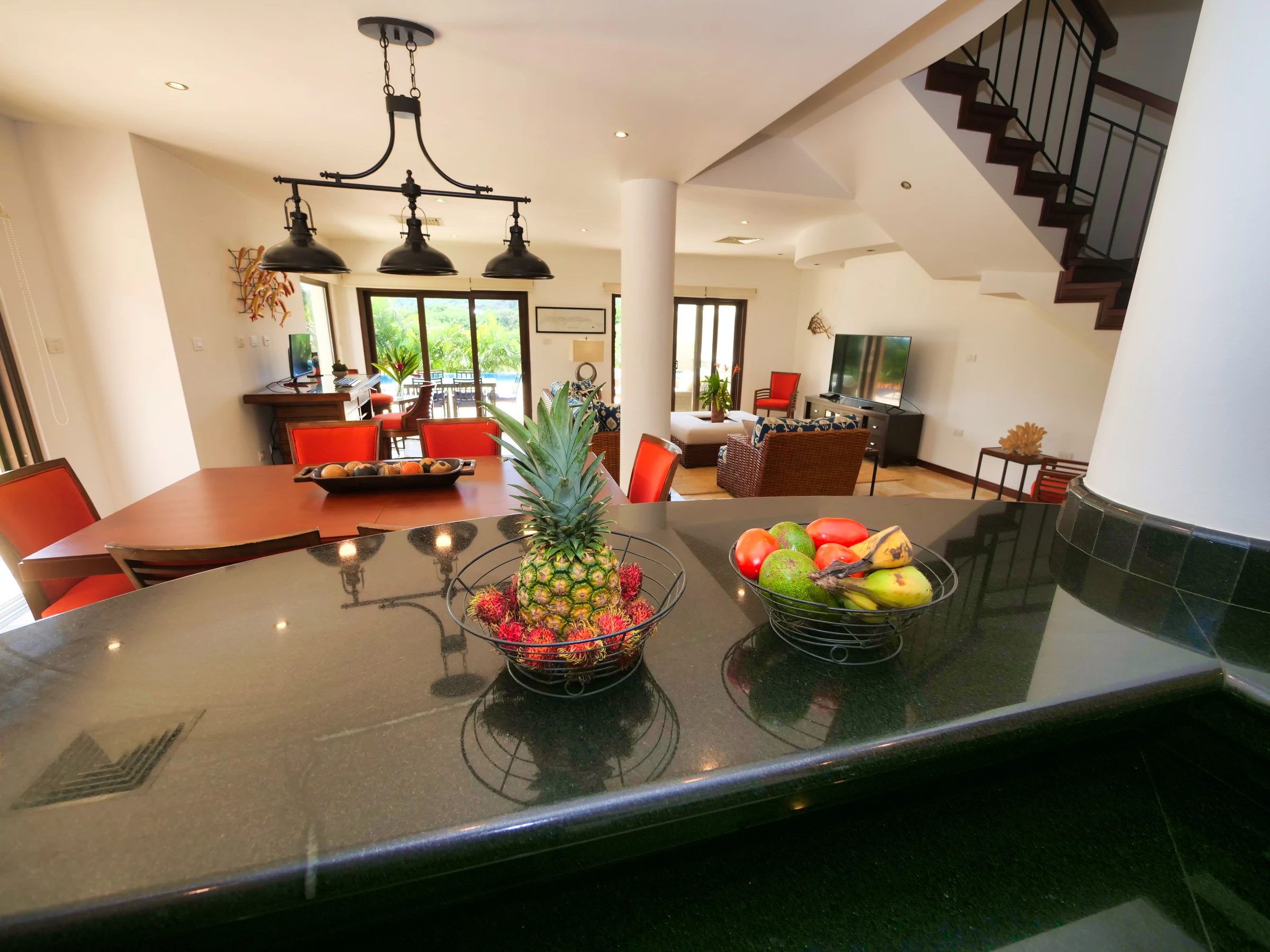 Fully equipped open-plan kitchen at 1111 Pearl Court