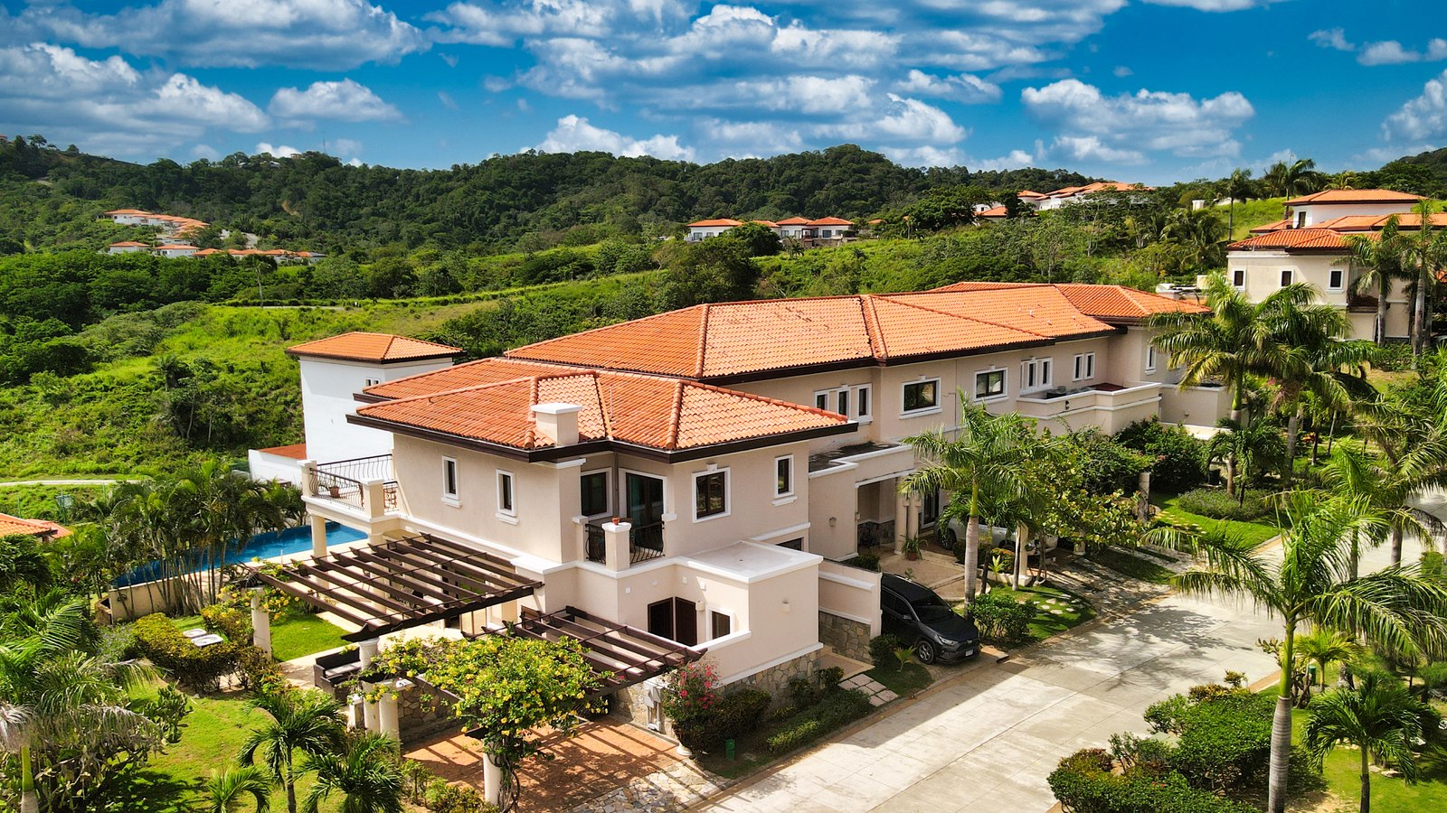 Villa and private pool from the fairway side